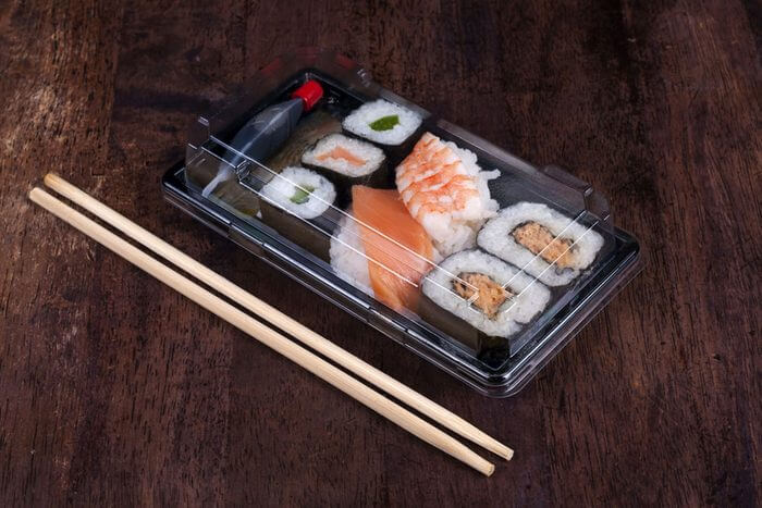 Prepackaged sushi