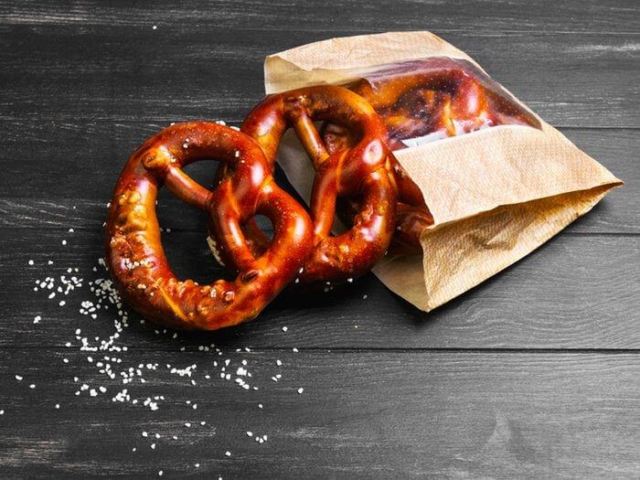 Pretzels are made with simple sugar