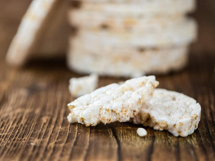 Rice cakes are made with specific carbohydrates