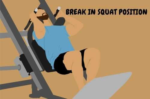 Break-In-Squat-Position-Hack Squat